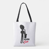Alien Sax, buitenaardse muzikant Tote Bag (Achterkant)