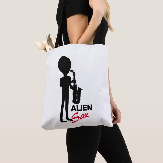 Alien Sax, buitenaardse muzikant Tote Bag (Dichtbij)