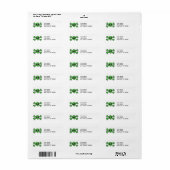 Alien Schedel Groene Kruisbeenderen Etiket (Full Sheet)
