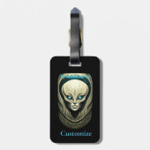 Alien schedel Head Thunder_Cove  Bagagelabel (Achterkant verticaal)