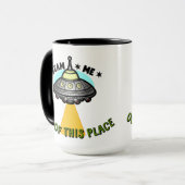 Alien schip straal 15 oz mok (Voorkant links)