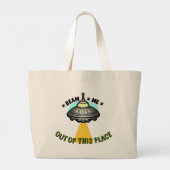 Alien schip straal grote tote bag (Achterkant)