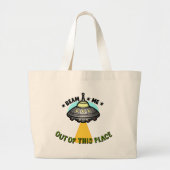 Alien schip straal grote tote bag (Voorkant)