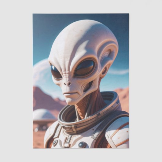 Alien Sci-Fi Decoupage Tissue Paper Tissuepapier (Voorkant)