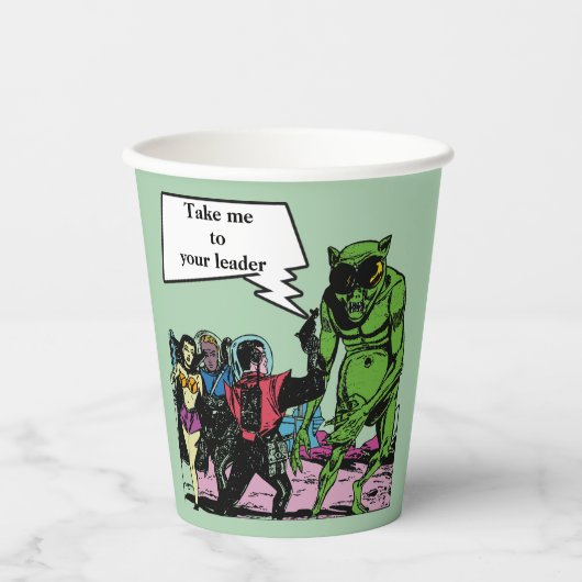 Alien Sci-Fi Science Fiction verjaardagsfeestje Papieren Bekers (Voorkant)