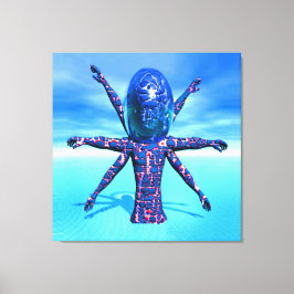 Alien Sculpture Canvas Afdruk
