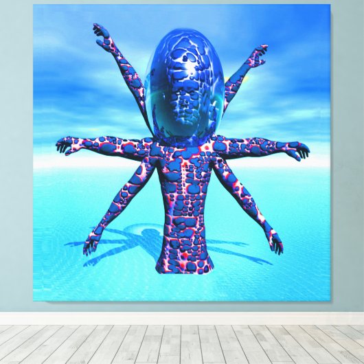 Alien Sculpture Canvas Afdruk (Insitu (Houten vloer))