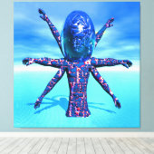 Alien Sculpture Canvas Afdruk (Insitu (Houten vloer))