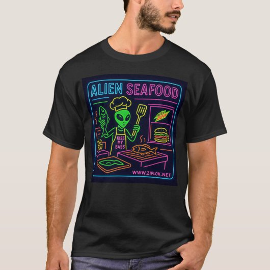 Alien Seafood - T-Shirt (Voorkant)