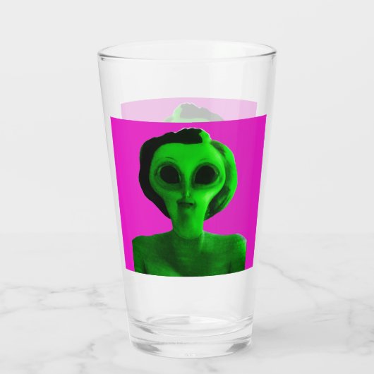 Alien Self Portrait Glas (Achterkant)