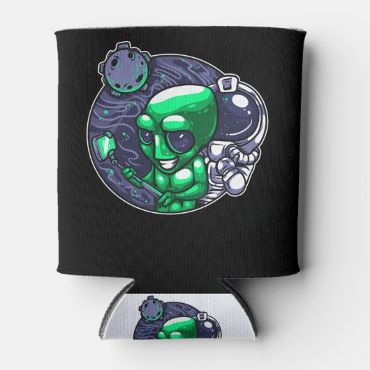 Alien Selfie Snap voor Astronomeer Teacher Space F Blikjeskoeler (Voorkant)