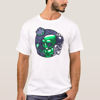 Alien Selfie Snap Voor Astronoom Leraar Ruimtelief T-shirt