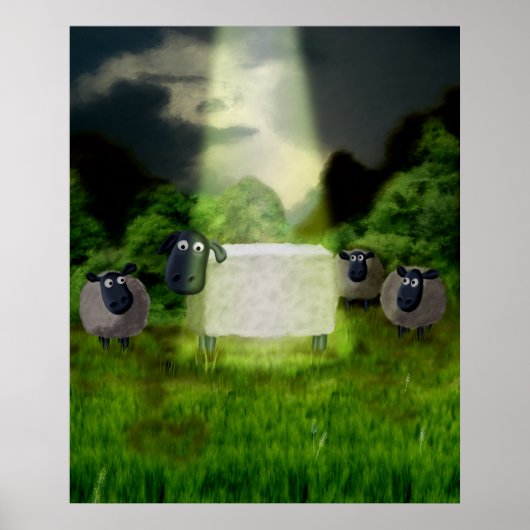 Alien Sheep Experiment Poster (Voorkant)