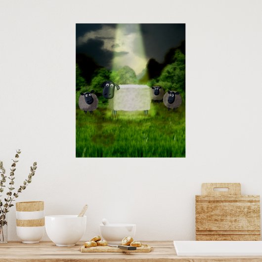Alien Sheep Experiment Poster (Keuken)