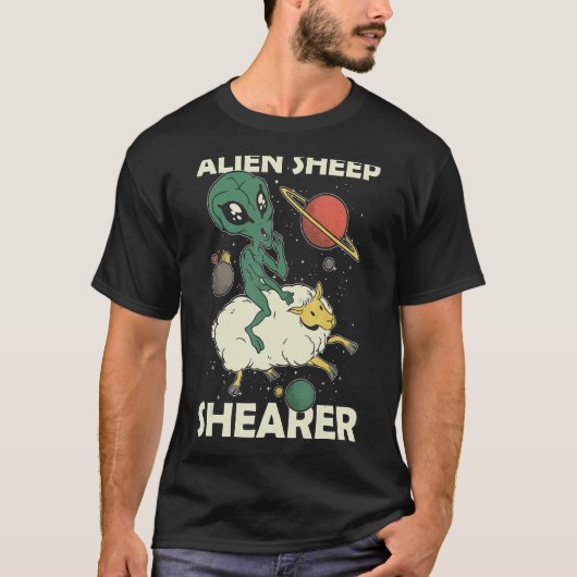 Alien Sheep Shearer Sheep Shearer T-shirt (Voorkant)