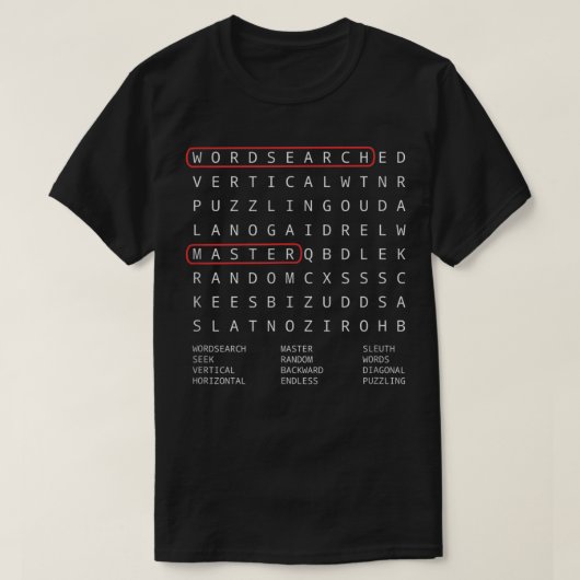 Alien Sheephead Word Search Puzzle Wordsearch T-shirt (Design voorkant)