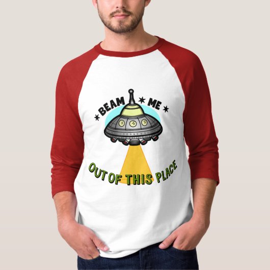 Alien Ship Beam Heren 3/4 Raglan T-Shirt (Voorkant)