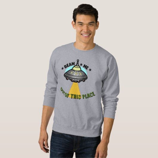 Alien Ship Beam Heren Basic Sweatshirt (Voorkant volledig)