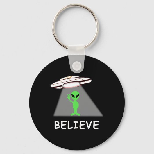 Alien Shirt - I Believe New Cool Ufo Sleutelhanger (Voorkant)