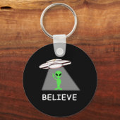Alien Shirt - I Believe New Cool Ufo Sleutelhanger (Voorkant)