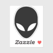 Alien silhouet gesneden vinyl sticker (Vel)