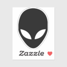 Alien silhouet gesneden vinyl sticker