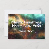 Alien Sinterklaas Vrolijk Kerstmis Personaliseer Kaart (Achterkant)