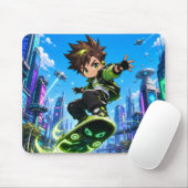 Alien Skateboard Gaming Muismat (Met muis)
