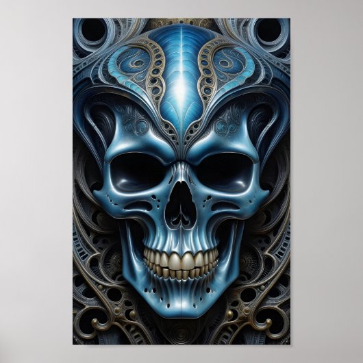 Alien Skull - 005 - Nachtzicht - Fantasy Art Poster (Voorkant)