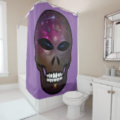 Alien Skull Creature Bathroom Shower Curtian Douchegordijn (In situ)