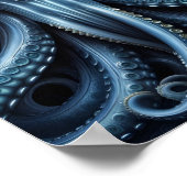 Alien Skull Octopus - 001 - Nacht V - Fantasy Art Poster (Hoek)