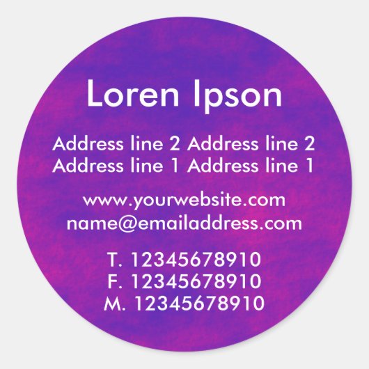 Alien Sky II Business / Profiel Ronde Sticker (Voorkant)