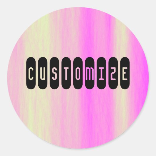 Alien Sky - Sjabloon Ronde Sticker (Voorkant)