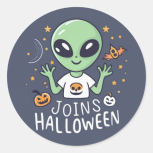 Alien sluit zich aan bij Halloween Sticker
