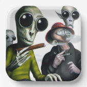Alien Smoke Break Papieren Bordje (Voorkant)