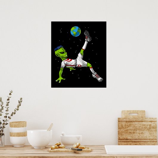 Alien Soccer Poster (Keuken)