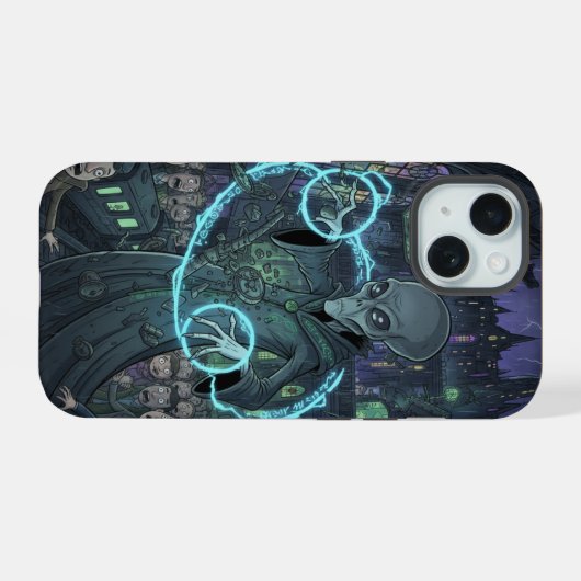 Alien Sorcerer   iPhone 15 Case (Achterkant horizontaal)