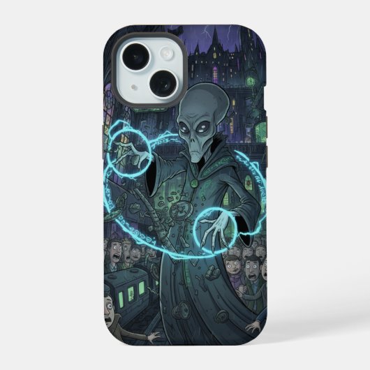 Alien Sorcerer iPhone 15 Case (Achterkant)