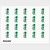 Alien - Sorry I Don't Speak Human Vierkante Sticker (Vel)