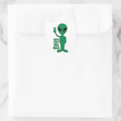Alien - Sorry I Don't Speak Human Vierkante Sticker (Tas)