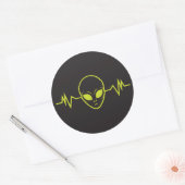 Alien Sound Ronde Sticker (Envelop)