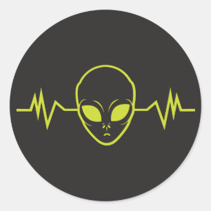 Alien Sound Ronde Sticker