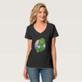 alien space aliens ufo drinking t-shirt (Voorkant volledig)