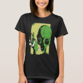 alien space aliens ufo smoking t-shirt (Voorkant)