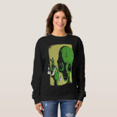 alien space aliens  ufo smoking trui (Voorkant volledig)