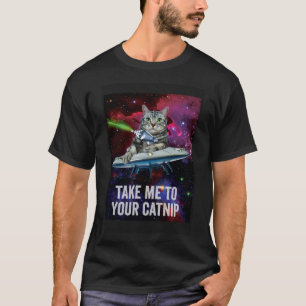 Alien Space Cat Breng me naar je kattenkruid T-shirt