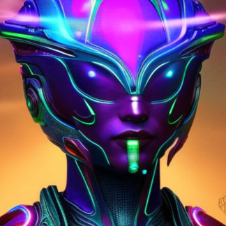 Alien Space Futuristic Beauful Color T-Shirt