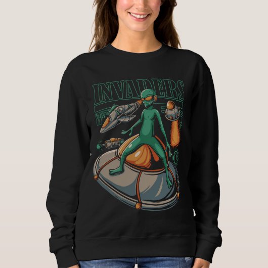 Alien Space Invaders Sweatshirt (Voorkant)