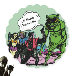 Alien Space man Futuristische Sci=Fi-strip Kartonnen Onderzetters