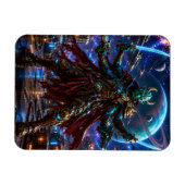 Alien Space Pirate Captain — Four-Armed Warrior Magneet (Horizontaal)